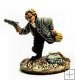 Bank robber in duster w moneybag - running w revolver